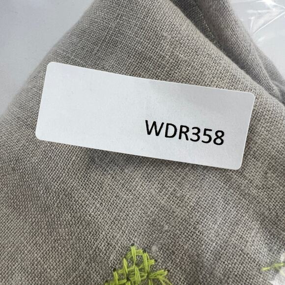 Uncle Frank Linen Cross Stitch Off Shoulder Tunic Peasant Dress Flax Size M - Picture 10 of 11